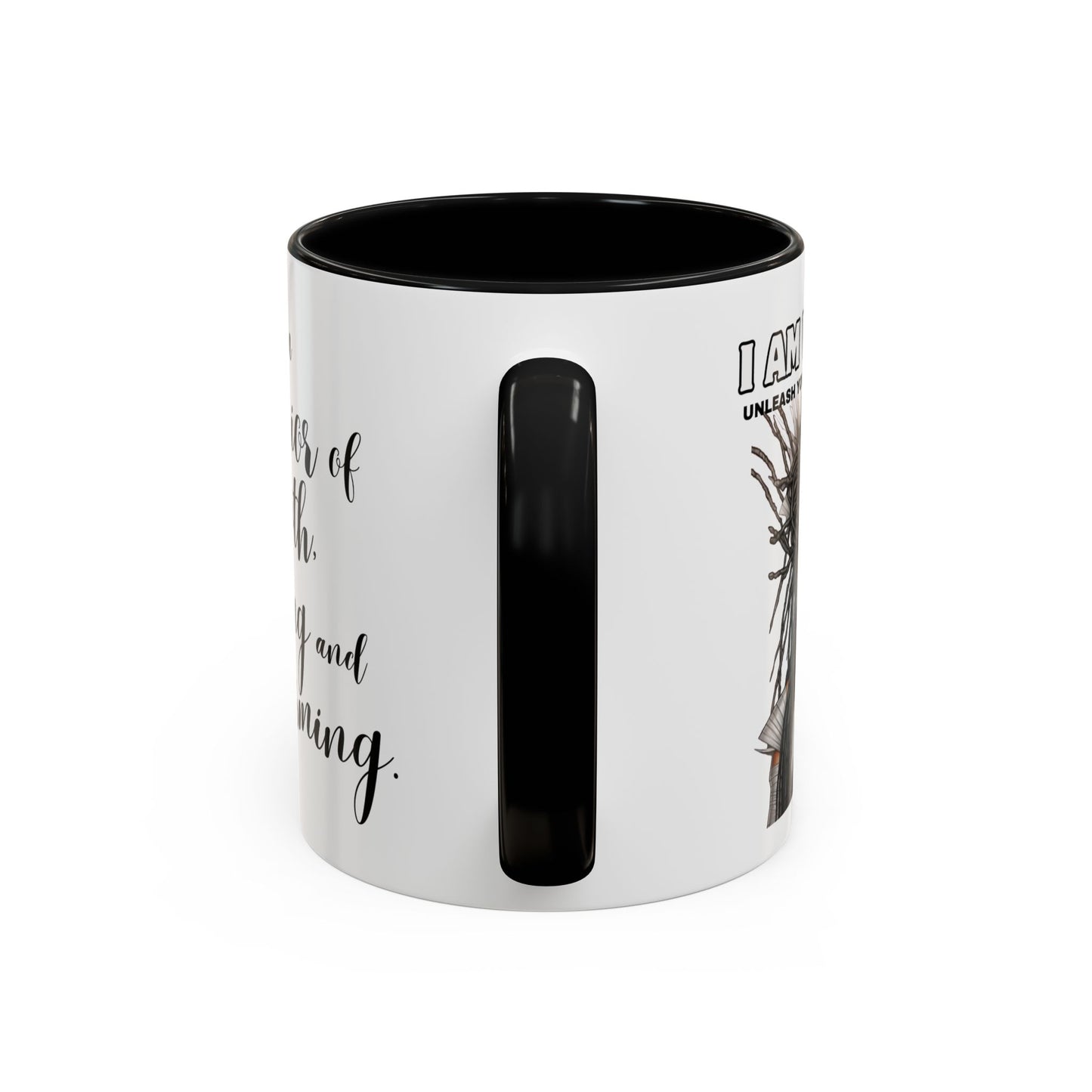 I Am a Warrior of Growth Coffee Mug | Empowering Ceramic Mug with Black Accents (11oz, 15oz)