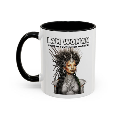 I Am a Warrior of Resilience | Empowering Ceramic Mug with Black Accents (11oz, 15oz)