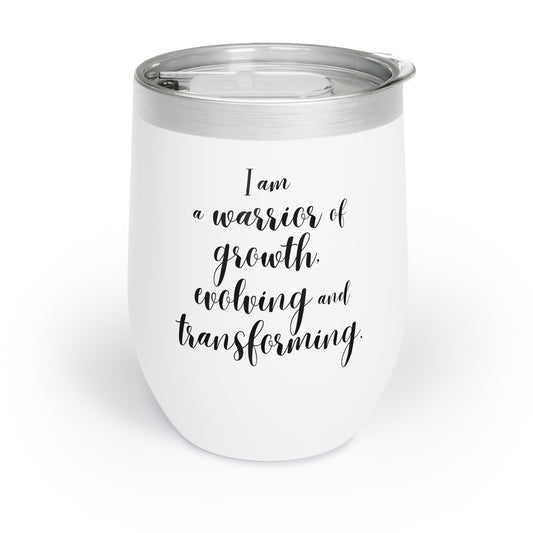 I Am a Warrior of Growth | Versa Temp Stainless Steel Tumbler (12 oz)