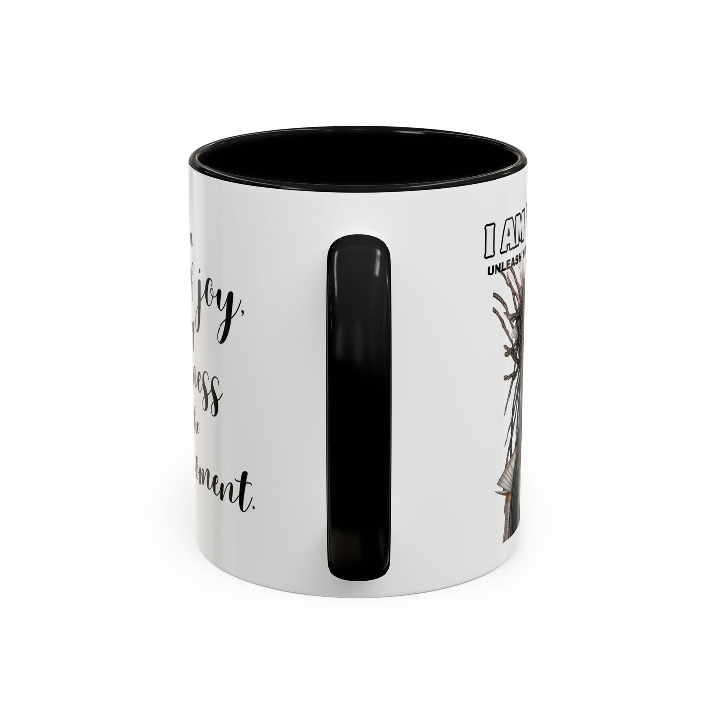 I Am a Warrior of Joy Coffee Mug | Empowering Ceramic Mug with Black Accents (11oz, 15oz)